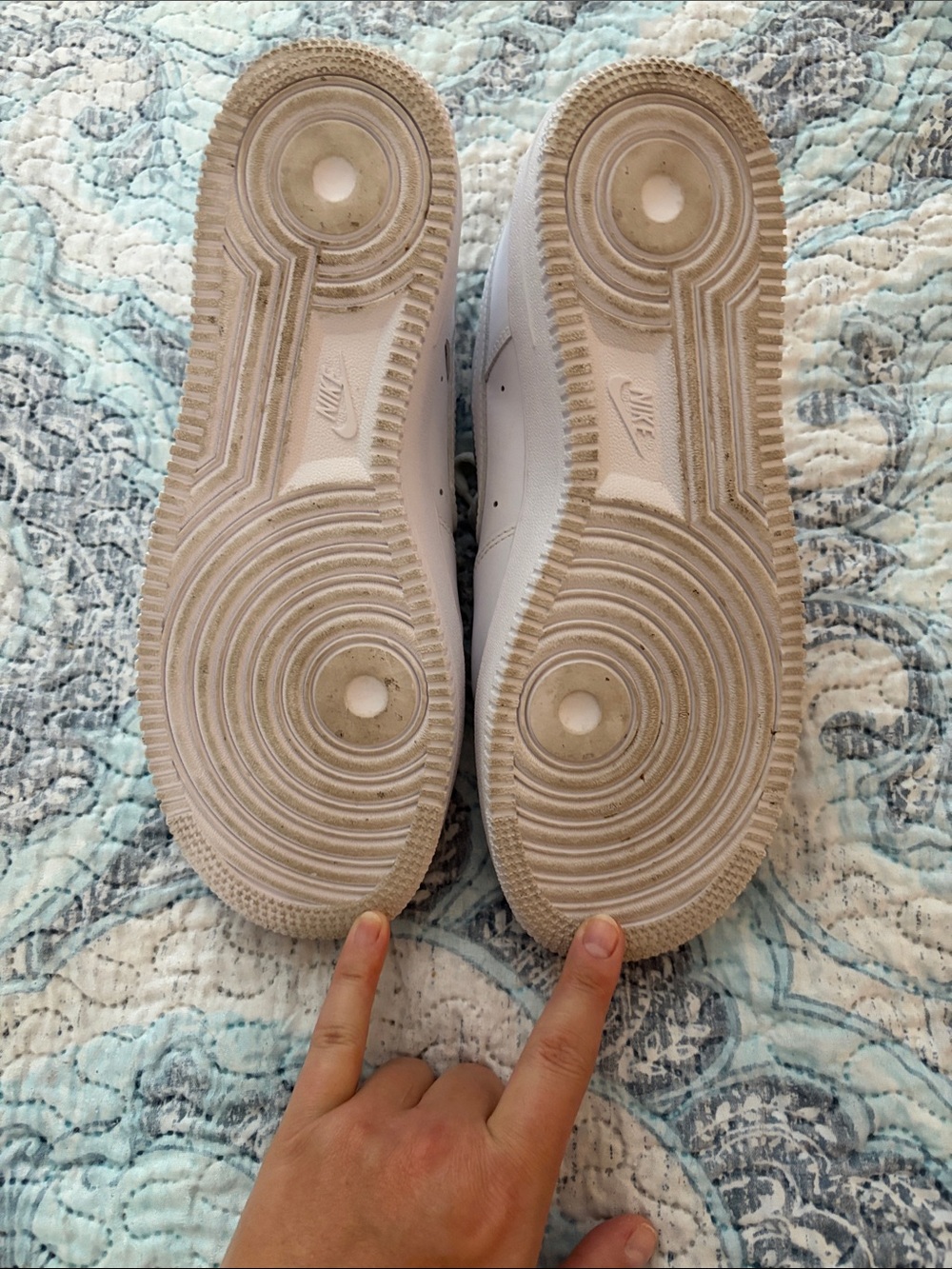 Custom Triple White Women’s Nike Air Force 1 With Team USA Stamp on Nike Check - Picture 6 of 9